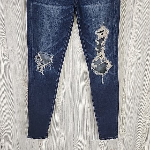 American Eagle Hi-Rise Jegging JeansDistressed Dark Wash Women's 4 - Picture 3 of 14